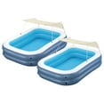 thumbnail image 1 of H2OGO! 8 Foot 4 Inch x 70 Inch Summer Bliss Shade Inflatable Family Pool, 2 Pack, 1 of 10