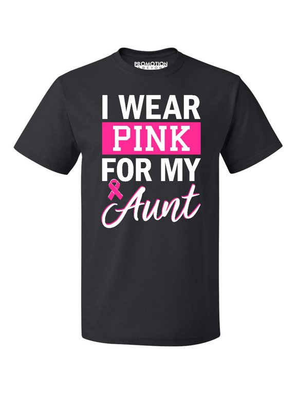 Pink (Ribbon) For My Aunt Awareness Men's T-shirt, M, Black