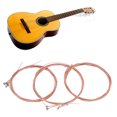 thumbnail image 1 of Musical Instrument Accessories, Smooth Practical Guitar Strings, Acoustic Guitar Guitar Beginners Classic Guitar for Folk Guitar Guitar Lovers 3Set Rose Copper Strings, 1 of 7