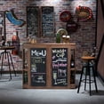 thumbnail image 4 of Furniture of America Jordie Rustic Multi-Storage Bar Table in Walnut Finish, 4 of 6