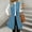 Blue, variant on Women's Sleeveless Long Blazer Vest Open Front Elegant Business Work Cardigan Jacket Coat Green S