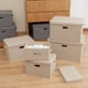 thumbnail image 5 of Contenedor de almacenamiento de tela de lino con tapa, caja de almacenamiento plegable, cesta de almacenamiento organizadora, 5 of 5