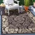 thumbnail image 2 of Safavieh Courtyard Dani Bordered Indoor/Outdoor Area Rug, Black/Sand, 6'7" x 6'7" Square, 2 of 11