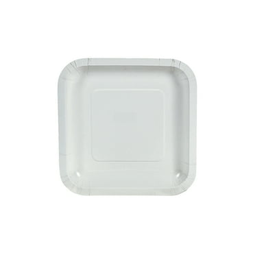 White Square Paper Dessert Plates - 24 Ct.