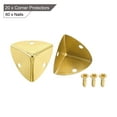 thumbnail image 3 of 8 Pcs Furniture Corner Edges Protector, 23mm Metal Edge Guard with Screws, Light Gold, 3 of 6
