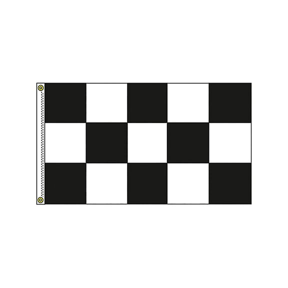 Horizontal Checkered Flag - Black/White