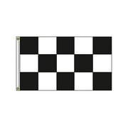 Horizontal Checkered Flag - Black/White