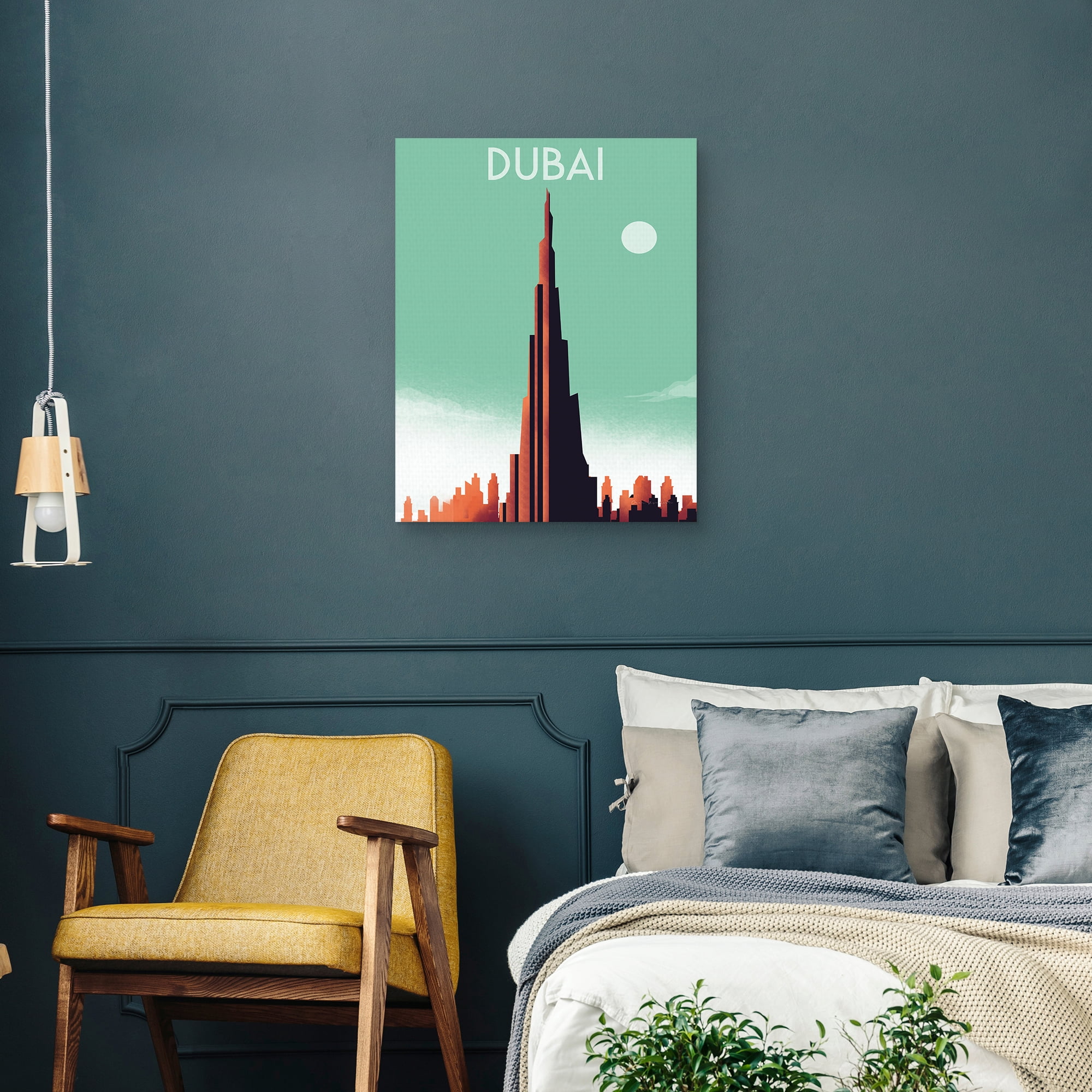 Masterpiece Art Gallery Dubai Cities Canvas Art Print, 22" x 28", by Omar Escalante