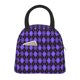 thumbnail image 1 of Disketp purple argyle Bolsa Térmica para Almuerzo, Lonchera con Abertura Amplia y Gran Capacidad, Organizador Reutilizable para Mujeres, Hombres y Adultos, 1 of 6