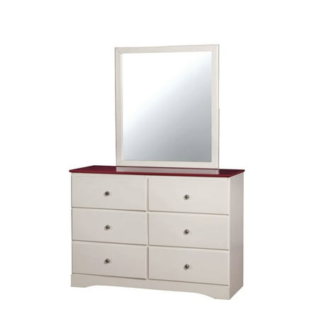 Furniture Of America Emely 6 Drawer Dresser And Mirror Set In