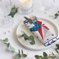 thumbnail image 3 of Cloth Napkins Set of 8 - 20x20 Inches, Independence Day Washable Reusable Table Napkins, American Flag Star Wooden Buffalo Check Soft & Absortbent Dining Napkin for Party Wedding Hotel Restaurant, 3 of 8