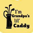 thumbnail image 4 of Inktastic I'm Grandpa's Lil' Caddy Golf for Kids Boys or Girls Baby Bib, 4 of 4
