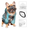 thumbnail image 3 of Fotbe Stylish Dog in Denim Outfit Sudadera con Estampado para Perros Pequeños – Suéter con Capucha para Mascotas, Tela Suave de Forro Polar con Bolsillo-Small, 3 of 7
