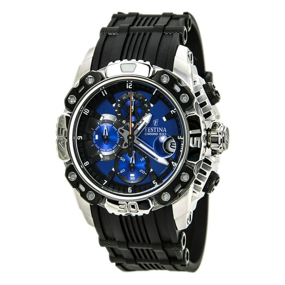 Festina F16543-5 Men's Chrono Bike Tour De France Blue Dial Rubber Strap Steel Watch