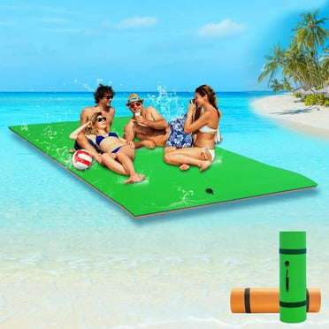 Linor 9 X 6Ft Lily Pad Floating Mat, 3-Layer Tear-Resistant Xpe Foam Floating Island for 4-6 Adults