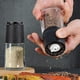 thumbnail image 2 of Salt And Pepper Mill,2pcs Adjustable Grind Size Brushed Stainless Steel And Glass Grinders, Black, 2 of 2