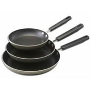 Farberware Aluminum Nonstick 8-Inch, 10-Inch and 11-Inch Triple Pack Skillet Set, Gray