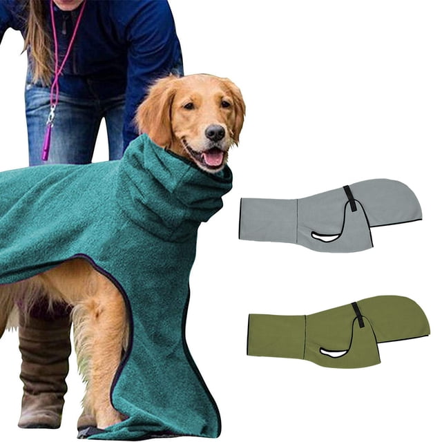 VONKY Machine Washable Dog Bath Towel Soft And Super Absorbent For Dog Quick Drying Dog Drying Coat ArmyGreen+5XL 1Set