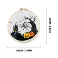 thumbnail image 2 of Fiudx Ofertas y liquidaciones Kit de bordado de Halloween para principiantes con esqueleto de calabaza, 2 of 5