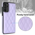 thumbnail image 5 of ELEHOLD Wallet Case for Samsung Galaxy A53 5G,RFID Blocking Card Holders Luxury Argyle Pattern Leather Case Kickstand Magnetic Button Slim Lightweight Shockproof Purse Case,Purple, 5 of 8