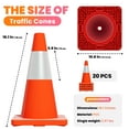 thumbnail image 5 of Cone Marker, Wind Resistant Base, High Reflectivity, PVC Traffic Cone, Orange Safety Cone, Construction Safety, Road Parking, Sports Event, 5 of 9