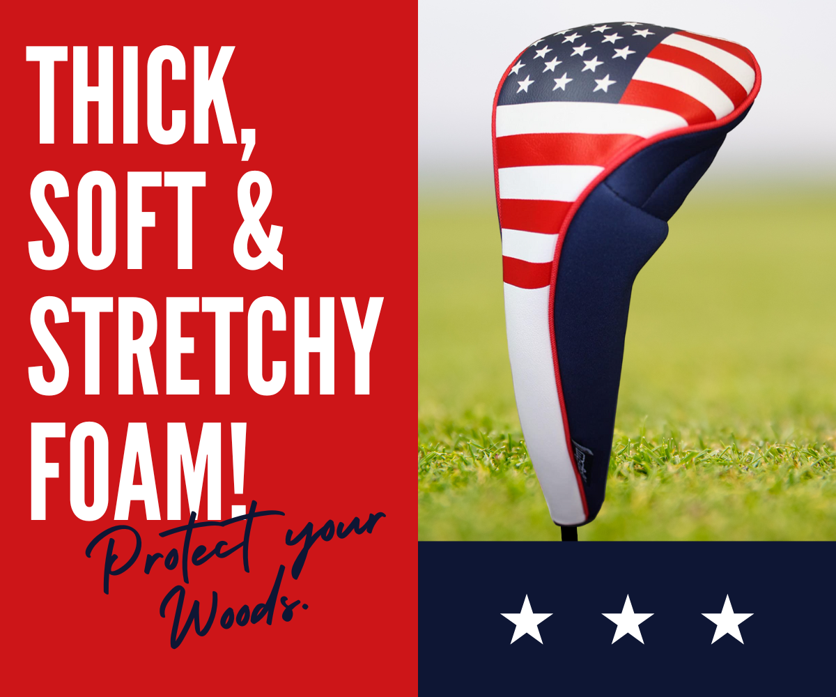 USA Patriot Golf Zipper Head Covers 3 Fairway Wood Headcover Neoprene Style Patriotic - image 2 of 4