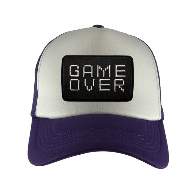 Gravity Threads Game Over Patch Adjustable Trucker Hat - Purple/White
