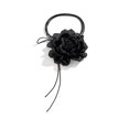 thumbnail image 4 of Yoyauz Bohemian Flower Choker Long Wrap Tassel Floral Choker Necklace Handmade Faux Tulle Rose Tie Necklace Party Wedding Accessories, 4 of 7