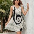thumbnail image 3 of Musical Notes Sundress Sleeveless Dress Summer Women Clothes Dress for Women Dresses, 3 of 7