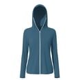 thumbnail image 4 of CheerKidz Women's Sun Protection Hoodie Long Sleeve Zip Up Jacket with Thumb Holes High Neck Face Cover Outdoor Running Hiking Warm Weather Active Top Breathable (Blue, 3XL)., 4 of 5
