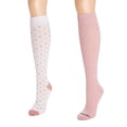 thumbnail image 4 of MUK LUKS Women's 2 Pair Pack Cotton Compression Knee High Socks, 4 of 6