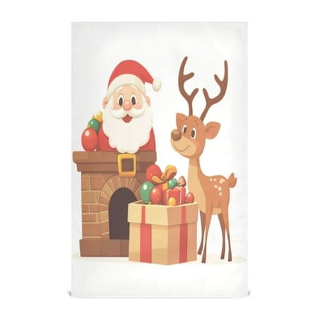 

Kitchen Towel 28x18 Inches x1，Plate Towel Decorative Towel Napkin Tea Towel Tea Towels For Kitchen Dish Cloths & Dish Towels Cute Santa Picture