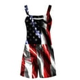 thumbnail image 4 of Moxiu Womens Independence Day Shorts Romper American Flag Overalls 4th of July Sleeveless Baggy Adjustable One Piece Patriotic Jumpsuit with Pockets 2025 Blue,XXXL, 4 of 5