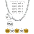 thumbnail image 6 of PROSTEEL 4mm Miami Cuban Chain Necklace Punk Curb Necklace For Men Women Stainless Steel Jewelry Birthday Gift, 18Inches, 6 of 7