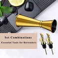 thumbnail image 5 of JTCAREERS Jigger for Bartending, Japanese Professional Cocktail Jigger, Jigger 2 OZ 1 OZ with Measurements Inside, Premium 304 Stainless Steel (Gold, 1 Jigger+2 Auto Flip Pourers), 5 of 8
