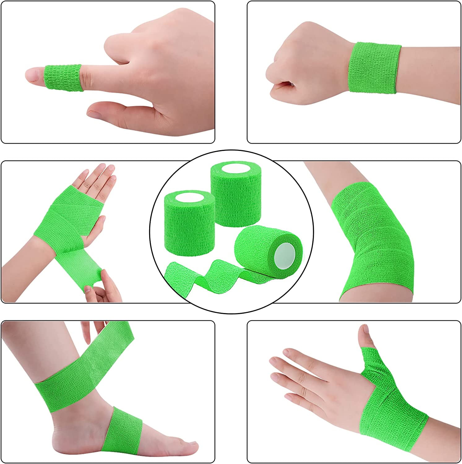 40 Rolls Self Adherent Wrap 2 Inch Self Adhesive Bandages Wrap Tape Stretch Bandage Self Stick Bandage Wraps for Wrist Ankle Swelling Sprains(20 Colors)