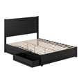 thumbnail image 3 of AFI Aveline Queen Platform Bed with Matching Footboard & Storage Drawers, Black, 3 of 13