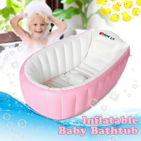 Infant Bathtub, Foldable Bath Tub Inflatable Shower Pool Showing Basin For Kid Baby Toddler Newborn Non Slip