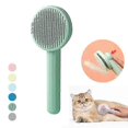 thumbnail image 2 of Peine para mascotas, gato, eliminación de pelo con un solo clic, peine autolimpiante para perros, masaje circular para eliminar el pelo suelto., 2 of 4
