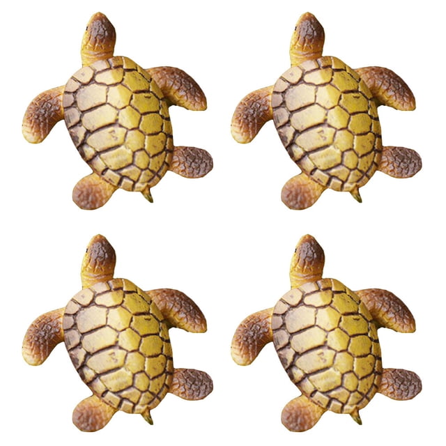 KAKOWELY Fish Tank Accessory 4Pcs Decorative Turtle Model Fish Tank Layout Ornament Landscape Adornment Craft1.38"X1.18"X0.79"