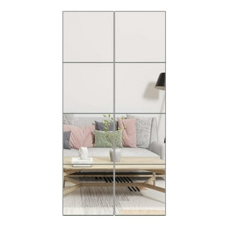 Self Adhesive Mirror Adhesive Mirror Tiles 2MM Thick Acrylic Stick On Wall  Mirrors Sheets Removable Mirror Stickers for Home Decoration