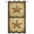 thumbnail image 2 of nqOlkjepod Outdoor Curtains for Patio Waterproof, Texas Star Country Outdoor Privacy Panels Grommet, Western Stars Retro Blackout Outside Curtains for Porch/Cabana/Pergola/Gazebo 54"x95", 1 Panel, 2 of 8