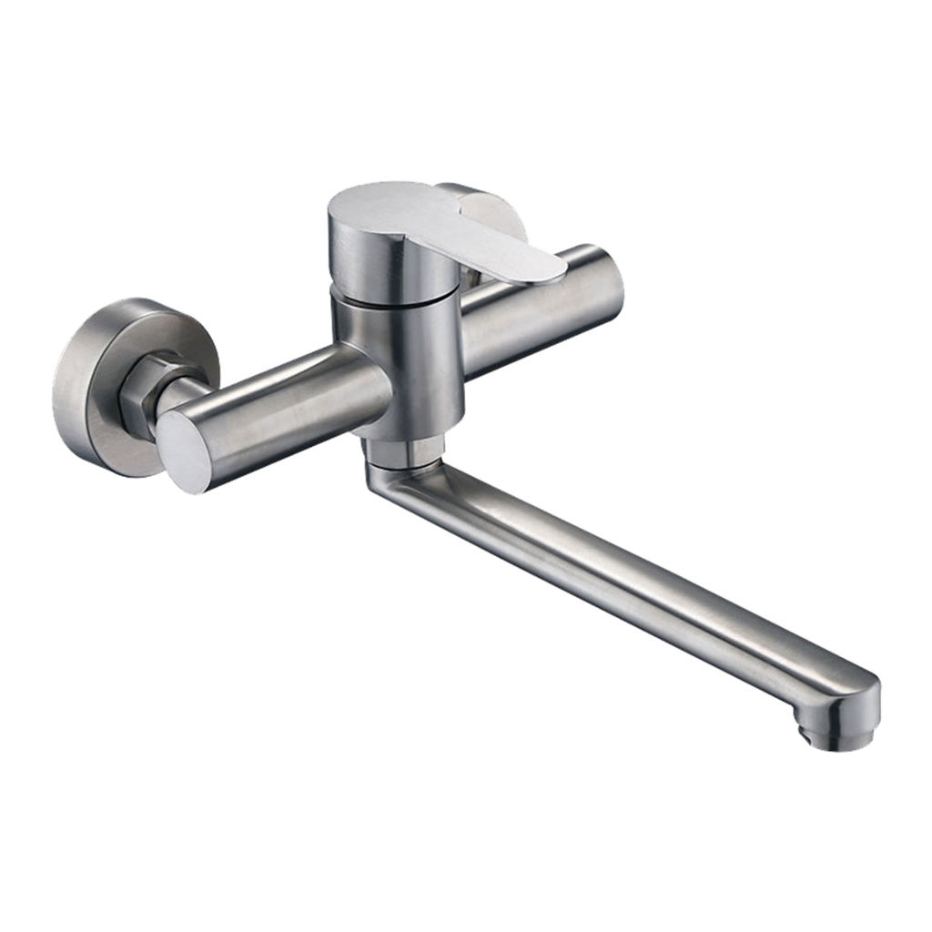 Wall Mounted Kitchen Faucet Long Spouts Mixers Tap Rotatable Basins Sink Water Faucet Single Handle Water Tap