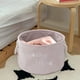 thumbnail image 5 of Cesta de tela plegable con asas para organizar el hogar | Cesto para ropa, juguetes y otros artículos | Cesto para ropa plegable gris o rosa, 5 of 6
