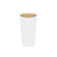 thumbnail image 3 of Restpresso 20 oz White Paper Coffee Cup - Ripple Wall - 3 1/2" x 3 1/2" x 6 1/4" - 10 count box, 3 of 10