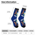thumbnail image 3 of Women Crew Graphic Print Tube Socks Michigan Flag Pattern Design Ladies Socks, 3 of 7