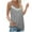 Gray womens tops summer, variant on USSUMA Womens Summer Tops and Blouses Trendy V Neck Flowy Color Block T-Shirts for Women Dressy Casual Sleeveless Spaghetti Strap Camis Shirt Tunics Plus Beach