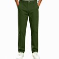 thumbnail image 3 of DJDLJWCJ Boys School Unofrom Pants Straight Leg Solid Color Dress Pants Side Pocket Pull On Suit Pants Green Size 5T, 3 of 9