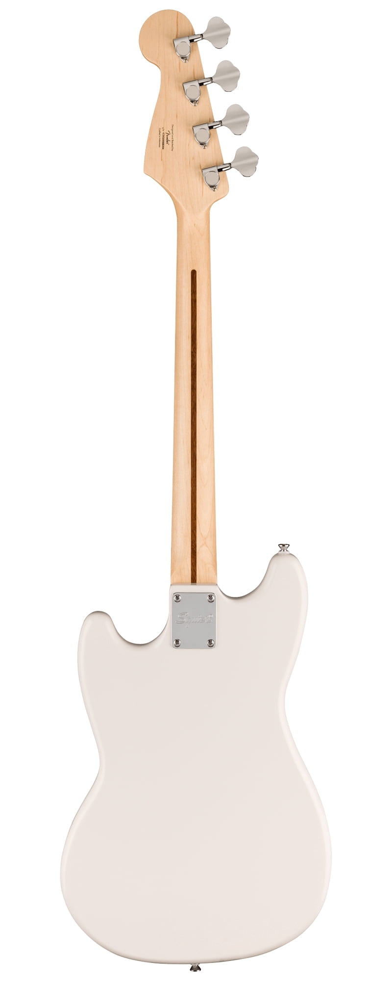 Fender Squier Sonic Bronco Bass Guitar - Arctic White Bundle with Rumble 15 Bass Amplifier, Cable, Tuner, Strap, and Austin Bazaar Instructional DVD