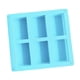 thumbnail image 4 of Fabricante de jabón de silicona, bandeja rectangular para hacer jabón, reutilizable, 6 rejillas, fundición de resina epoxi, fabricación de modelos de Azul BLESIY Fundición de jabón de silicona, 4 of 8